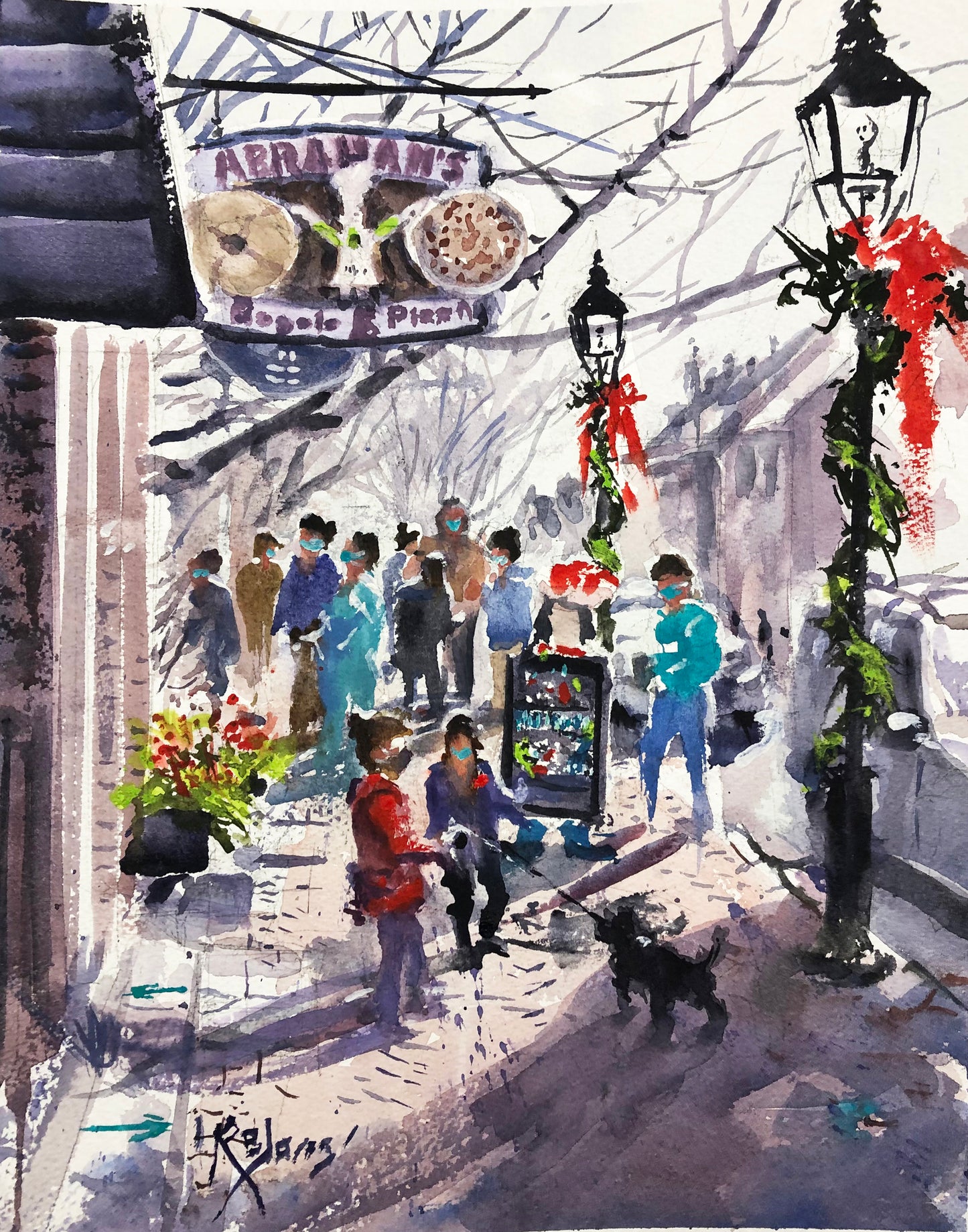 "Abes in the Morning" Giclee Print