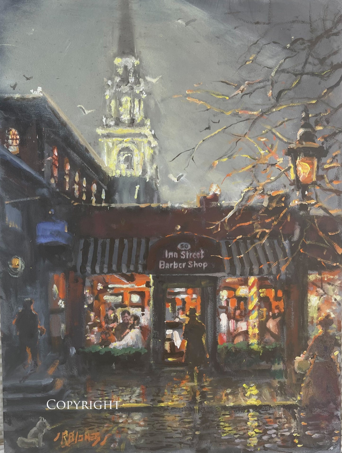 Inn Street Barber Shop, Giclee Print