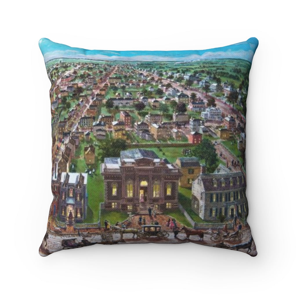 Upper State Street and Beyond, Newburyport, 1870s Pillow Case - Express Delivery