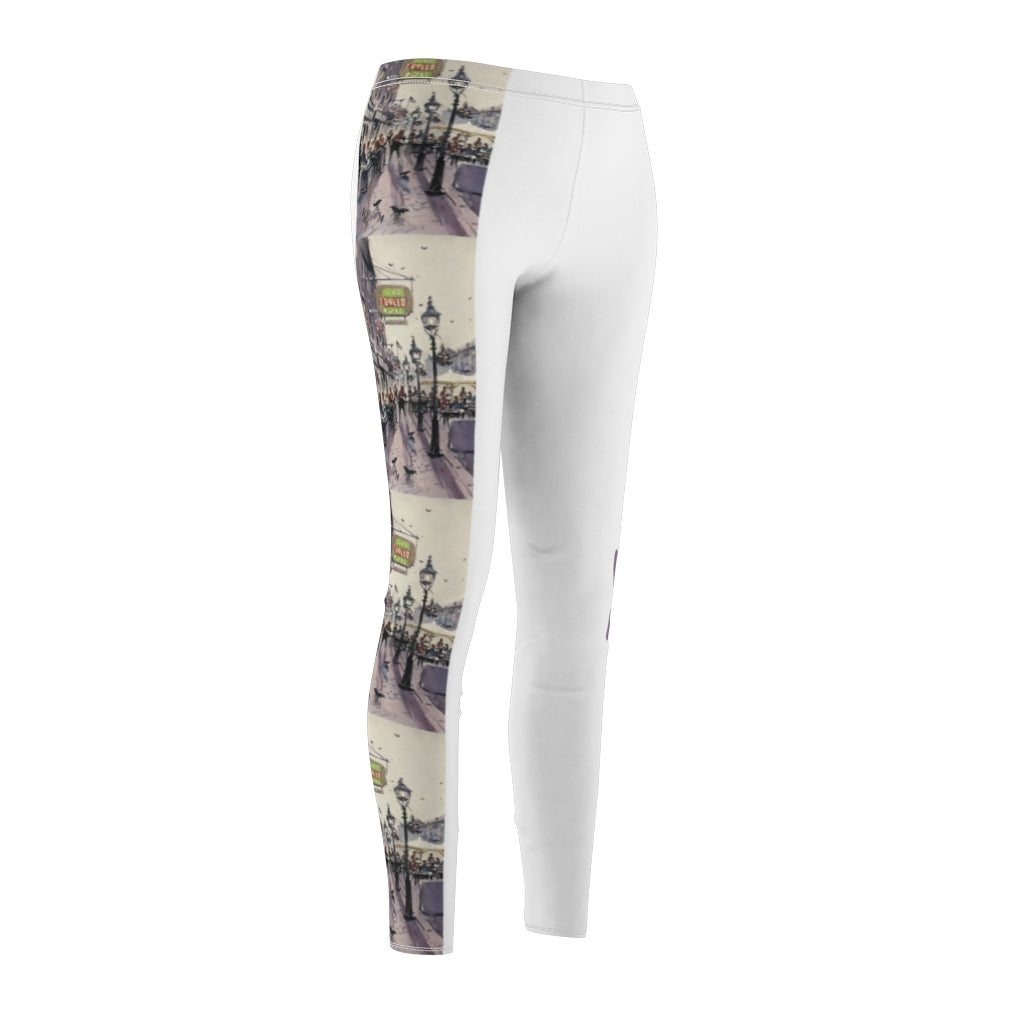 Women's Cut & Sew Casual Leggings Showing Artwork of Richard Burke Jones