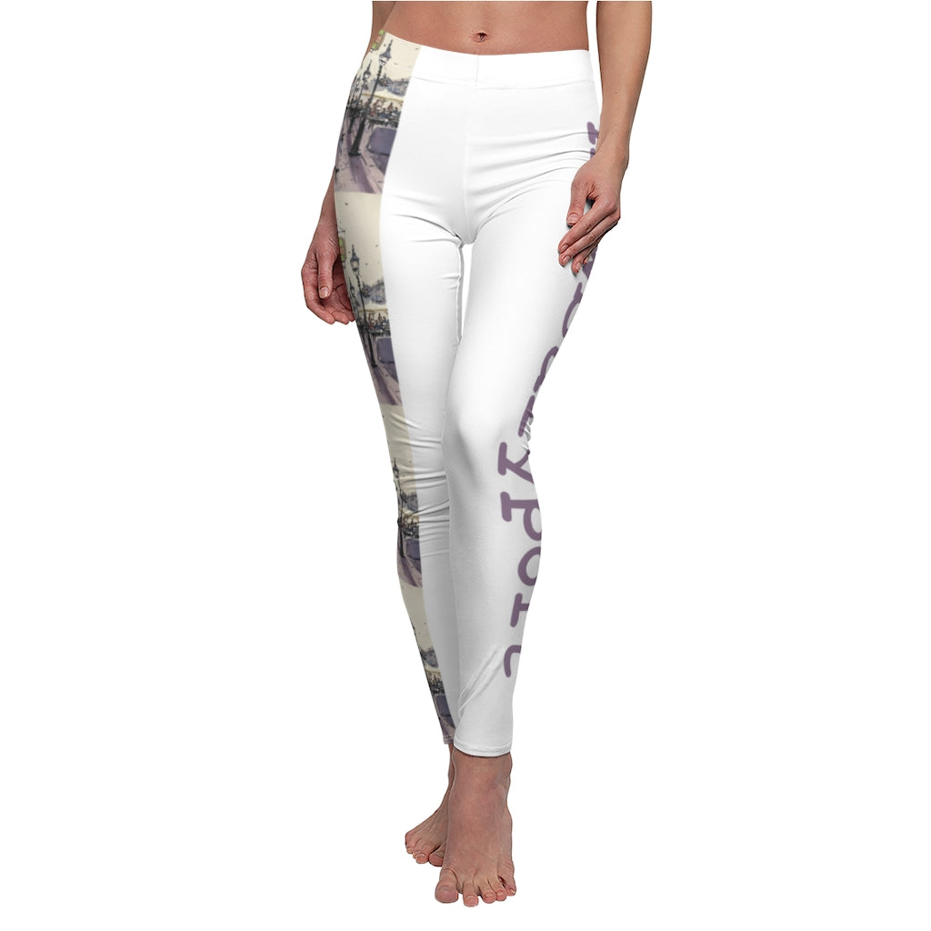 Women's Cut & Sew Casual Leggings Showing Artwork of Richard Burke Jones