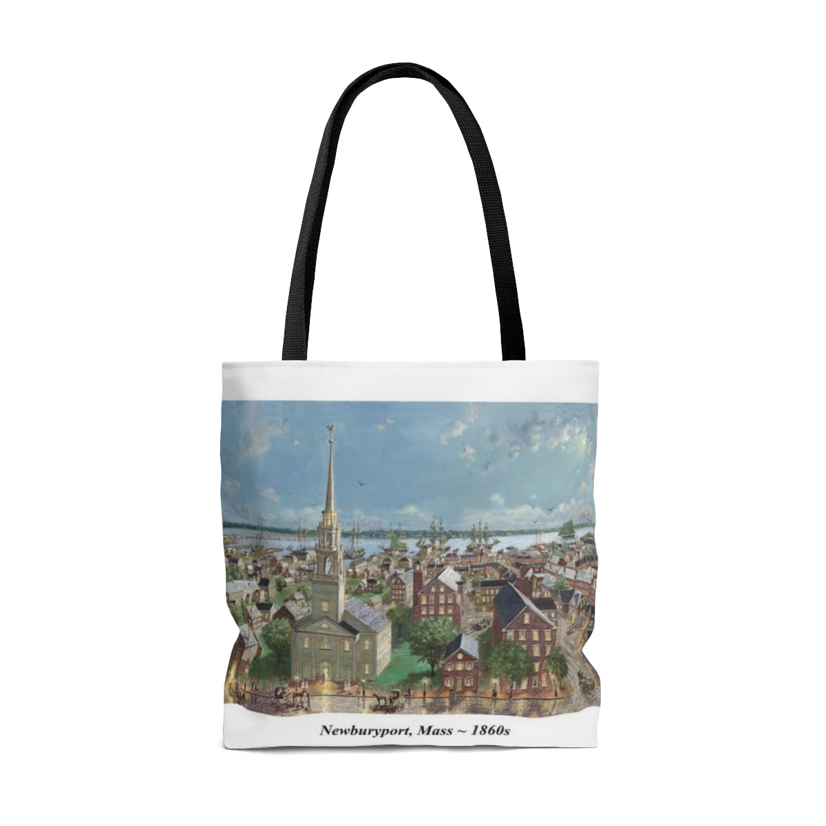 Pleasant St Unitarian Church, Newburyport, MA 1860s Tote Bag by Richard Burke Jones