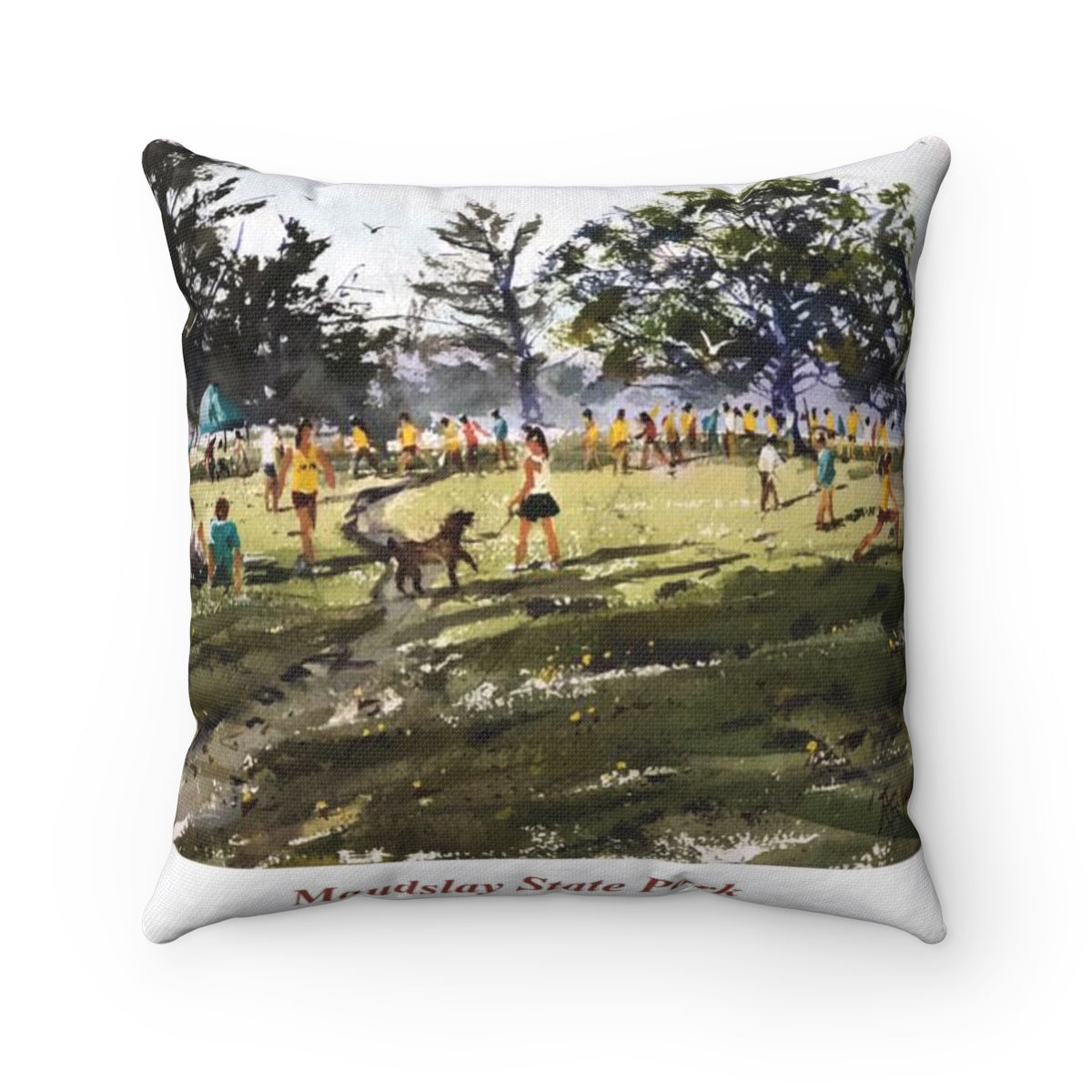 Newburyport Cross Country at Maudslay State Park - Spun Polyester Square Pillow