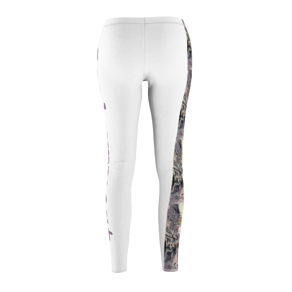Women's Cut & Sew Casual Leggings Showing Artwork of Richard Burke Jones