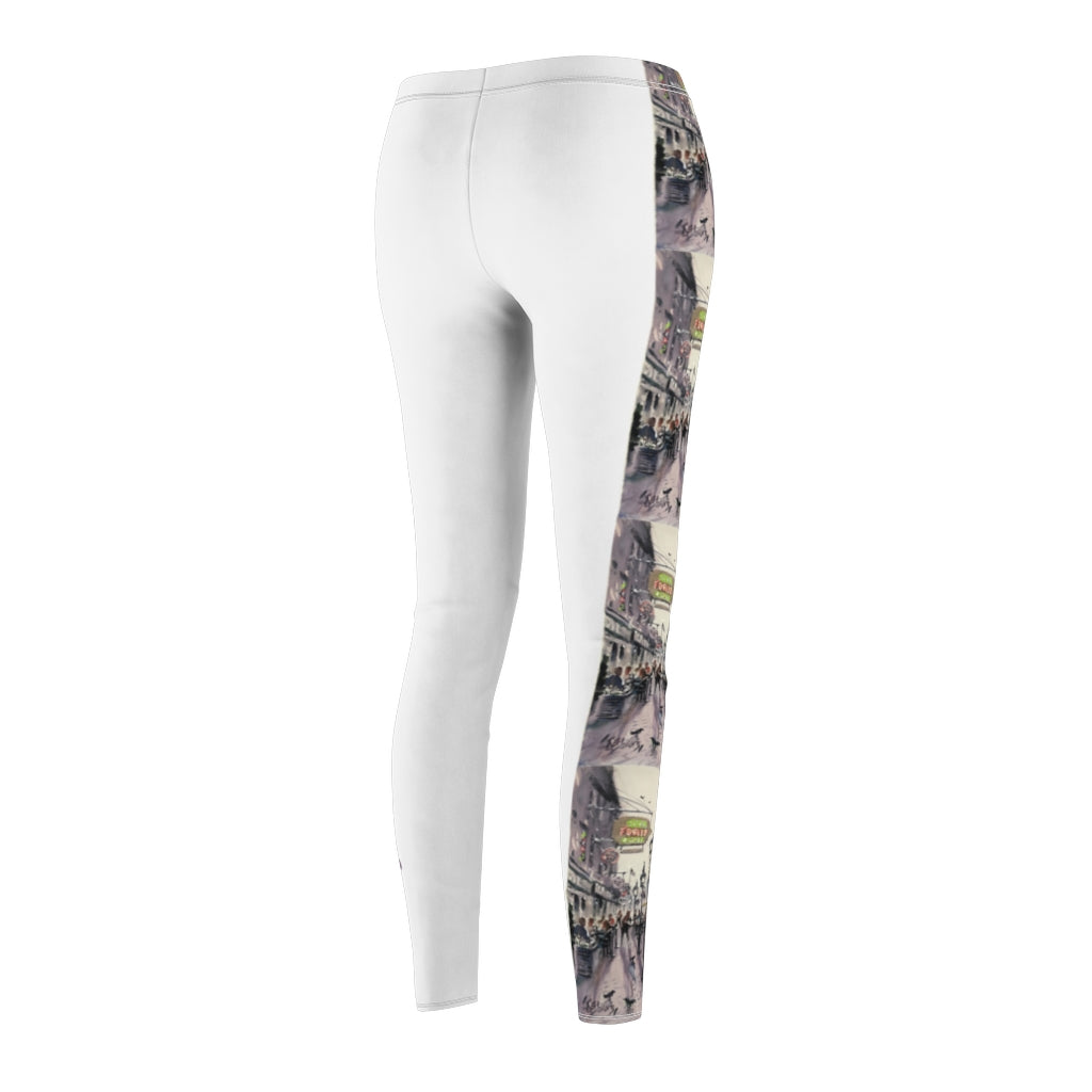 Women's Cut & Sew Casual Leggings Showing Artwork of Richard Burke Jones