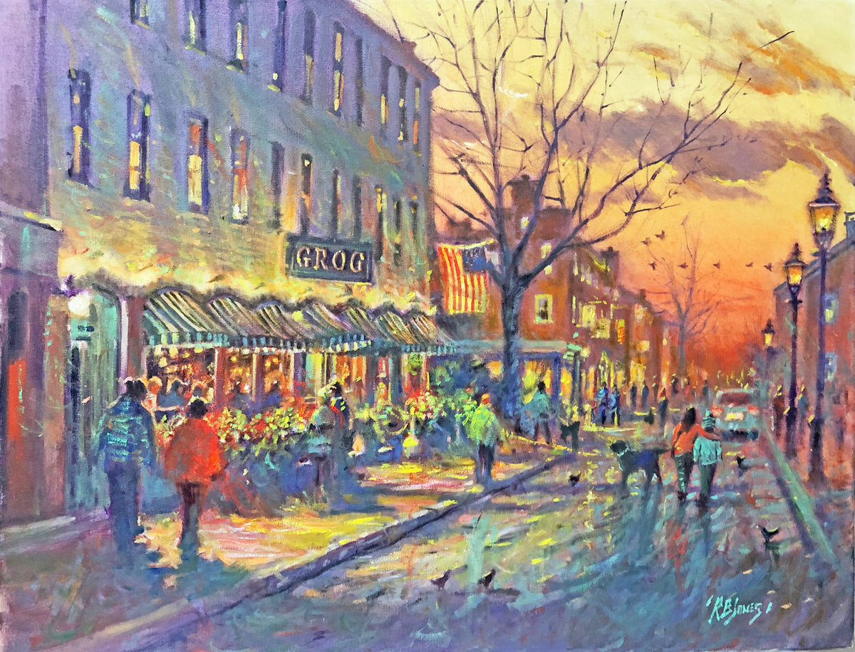 Greeting Cards (7 pcs) The Grog, Newburyport by Richard Burke Jones