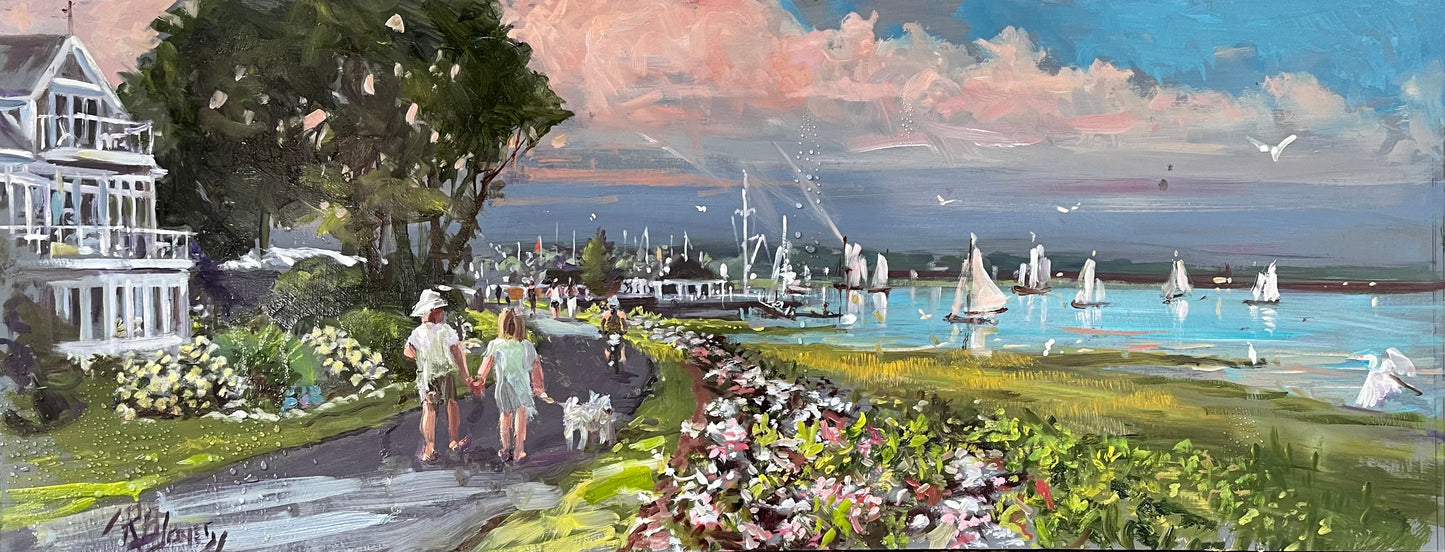 "Rail Trail near Joppa Park at Sunset" Giclee Print