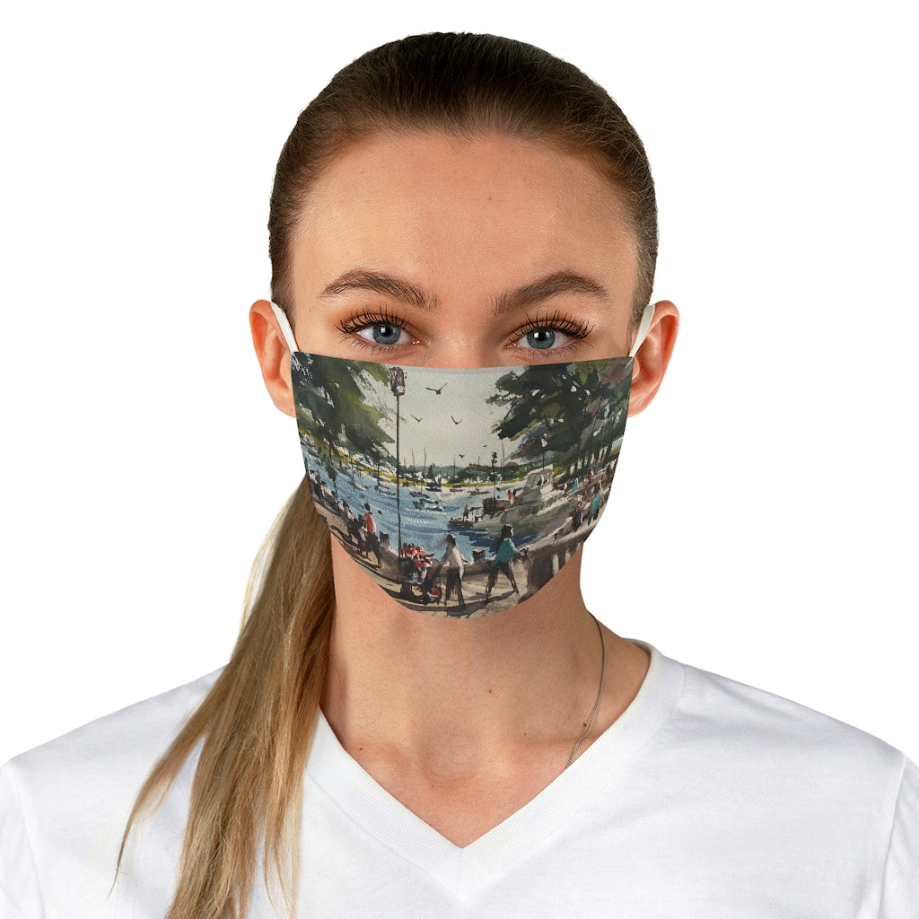 Fabric Face Mask showing “Newburyport Boardwalk”