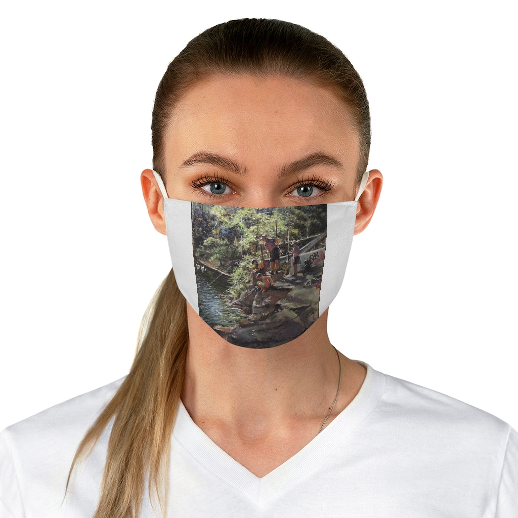 Fabric Face Mask Showing “Fishing at the Artichoke”