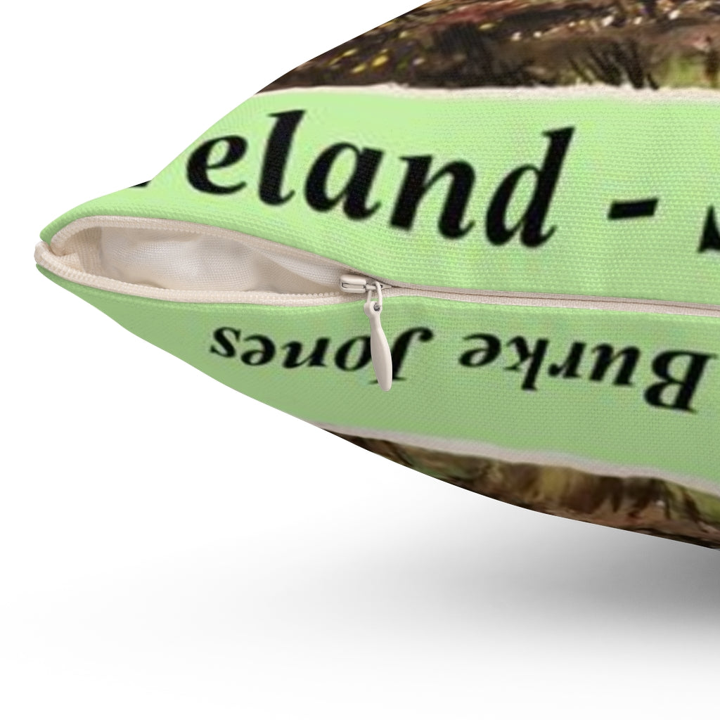 Sally Gap Square Pillow showing watercolor by Richard Burke Jones