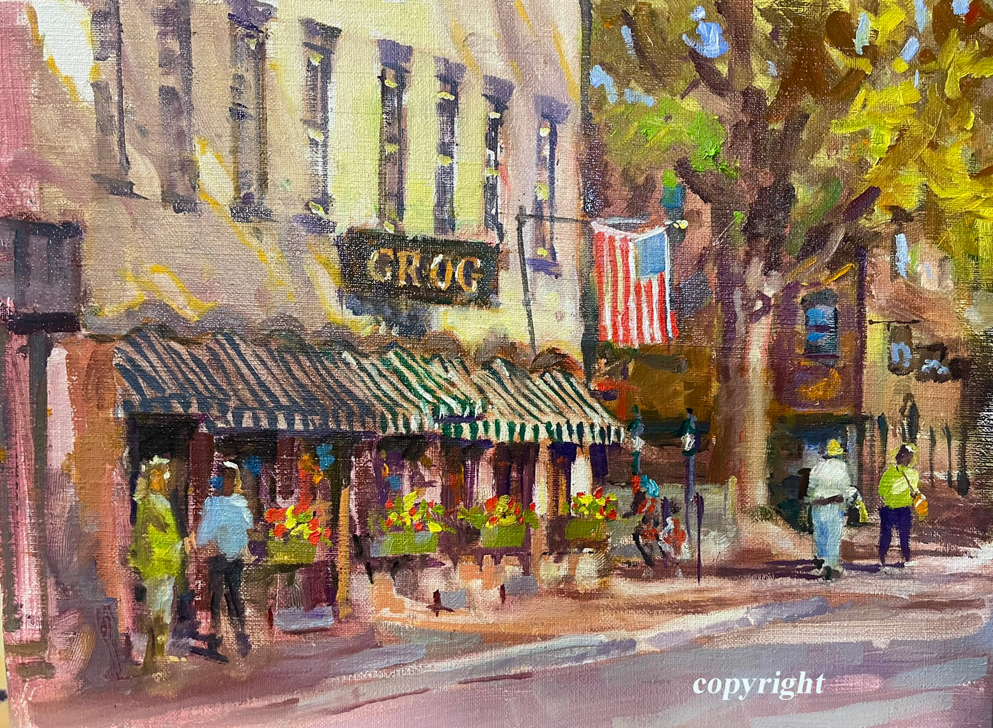 "Grog Restaurant - Late Day"   Giclee Print