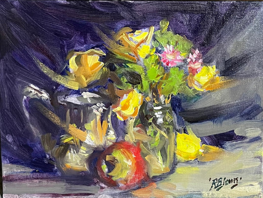 Original Oil Still Life Study (9 × 12), Framed – Richard Burke Jones
