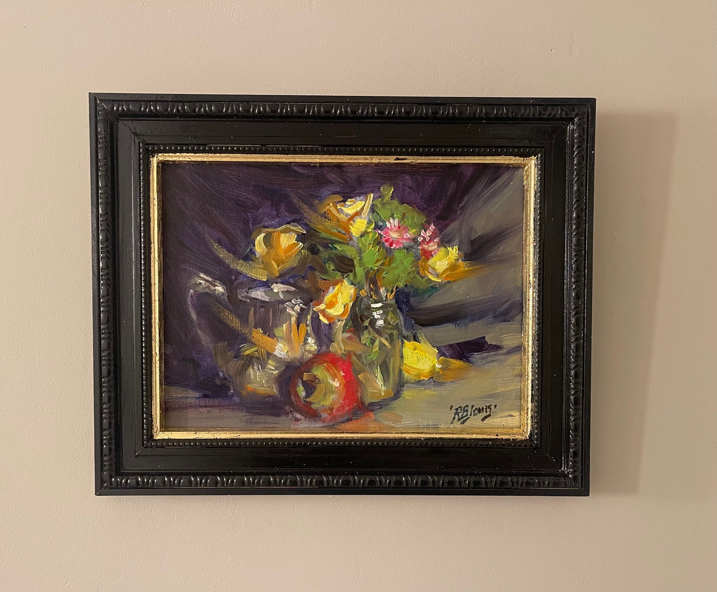Original Oil Still Life Study (9 × 12), Framed – Richard Burke Jones