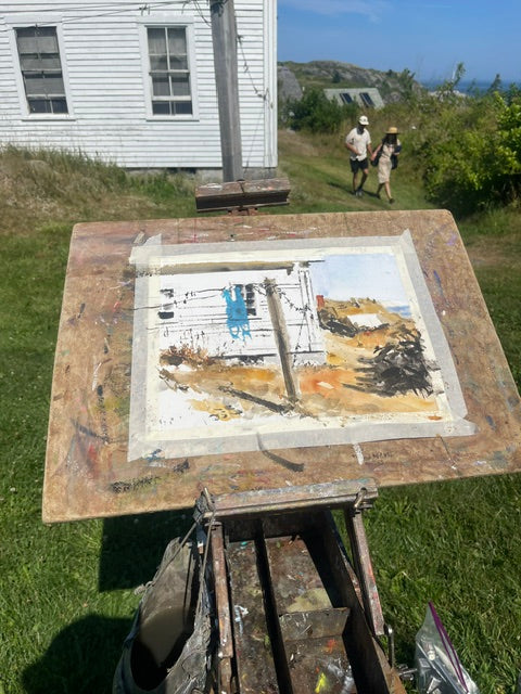 The Washing House Clothes Line — Day One on Monhegan