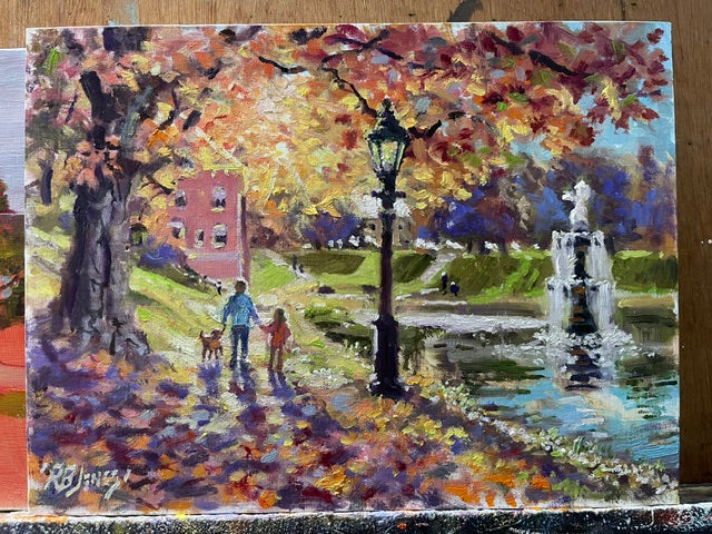 I Chased the Autumn Light at Bartlet Mall 🍂 | Plein Air Oil Painting