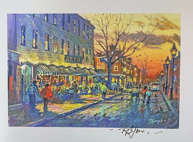 Greeting Cards (7 pcs) "The Grog, Newburyport" Giclee Printed and Signed by Richard Burke Jones