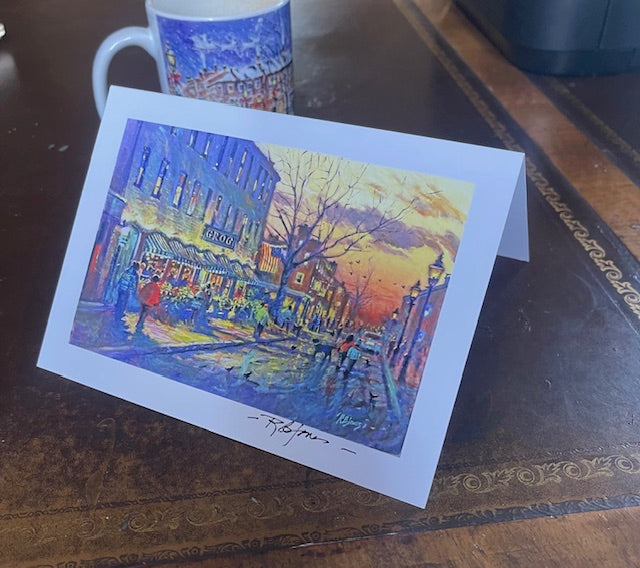 Greeting Cards (7 pcs) "The Grog, Newburyport" Giclee Printed and Signed by Richard Burke Jones