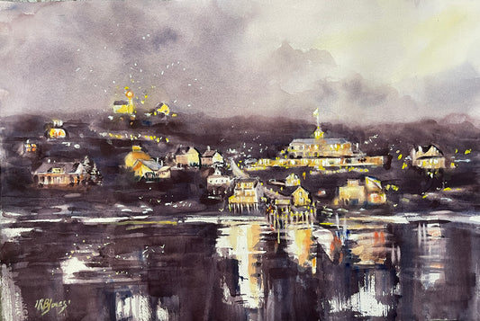 Monhegan Light at Night