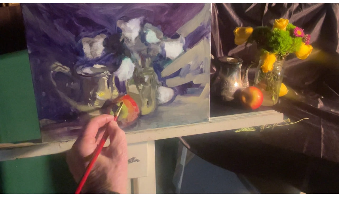 Original Oil Still Life Study (9 × 12), Framed – Richard Burke Jones