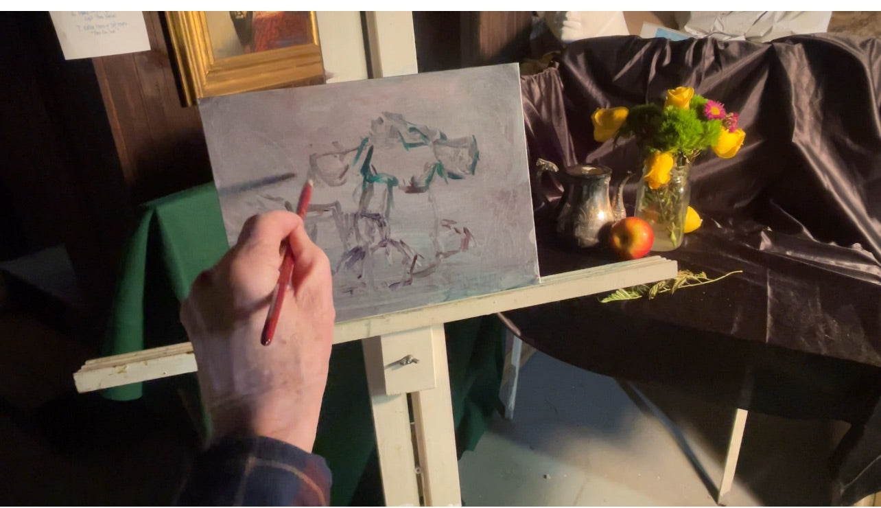 Original Oil Still Life Study (9 × 12), Framed – Richard Burke Jones