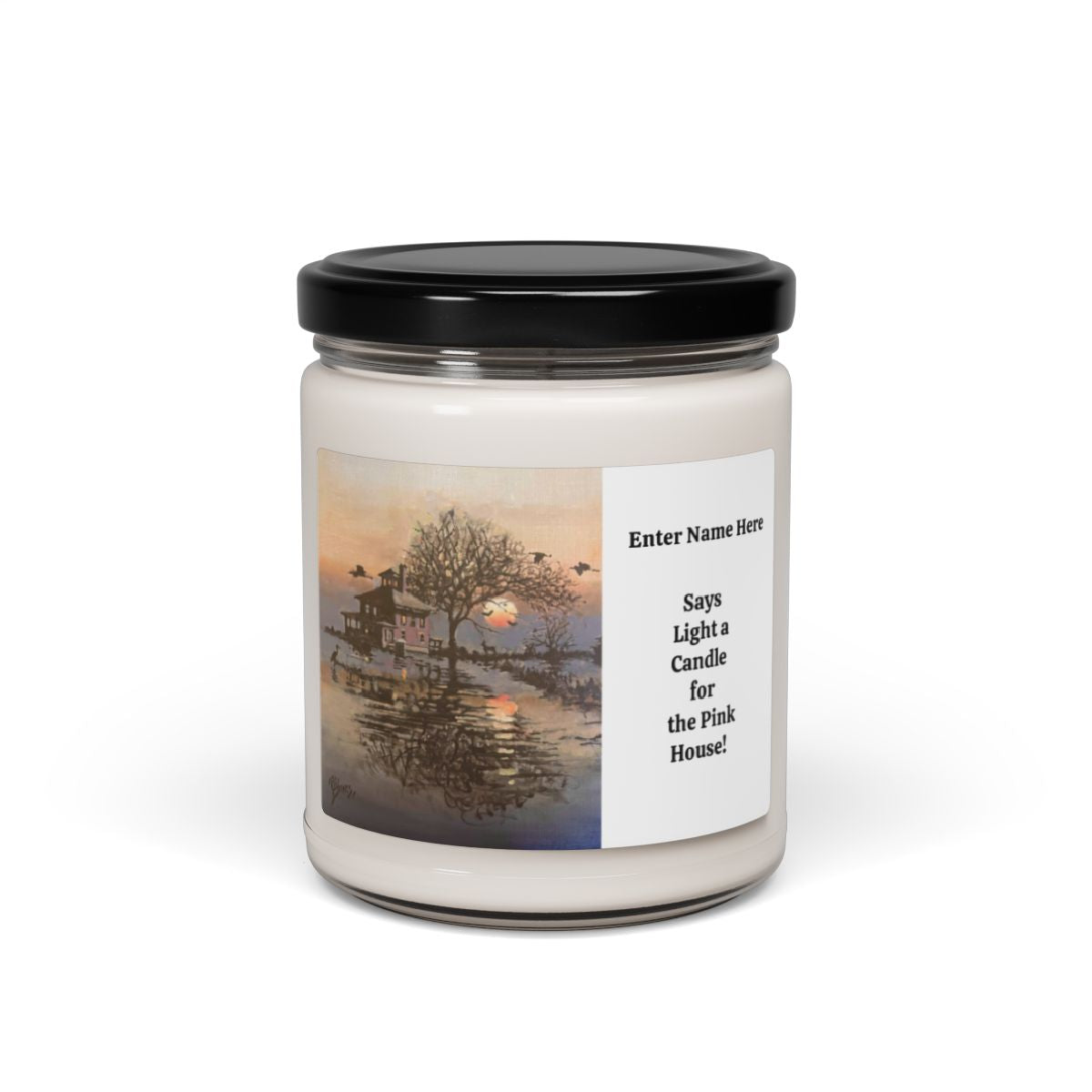 Personalized - Light for the Pink House Scented Soy Candle, 9oz