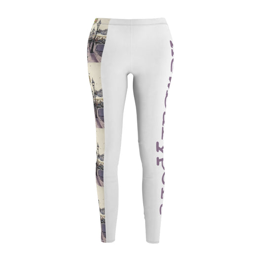 Women's Cut & Sew Casual Leggings Showing Artwork of Richard Burke Jones