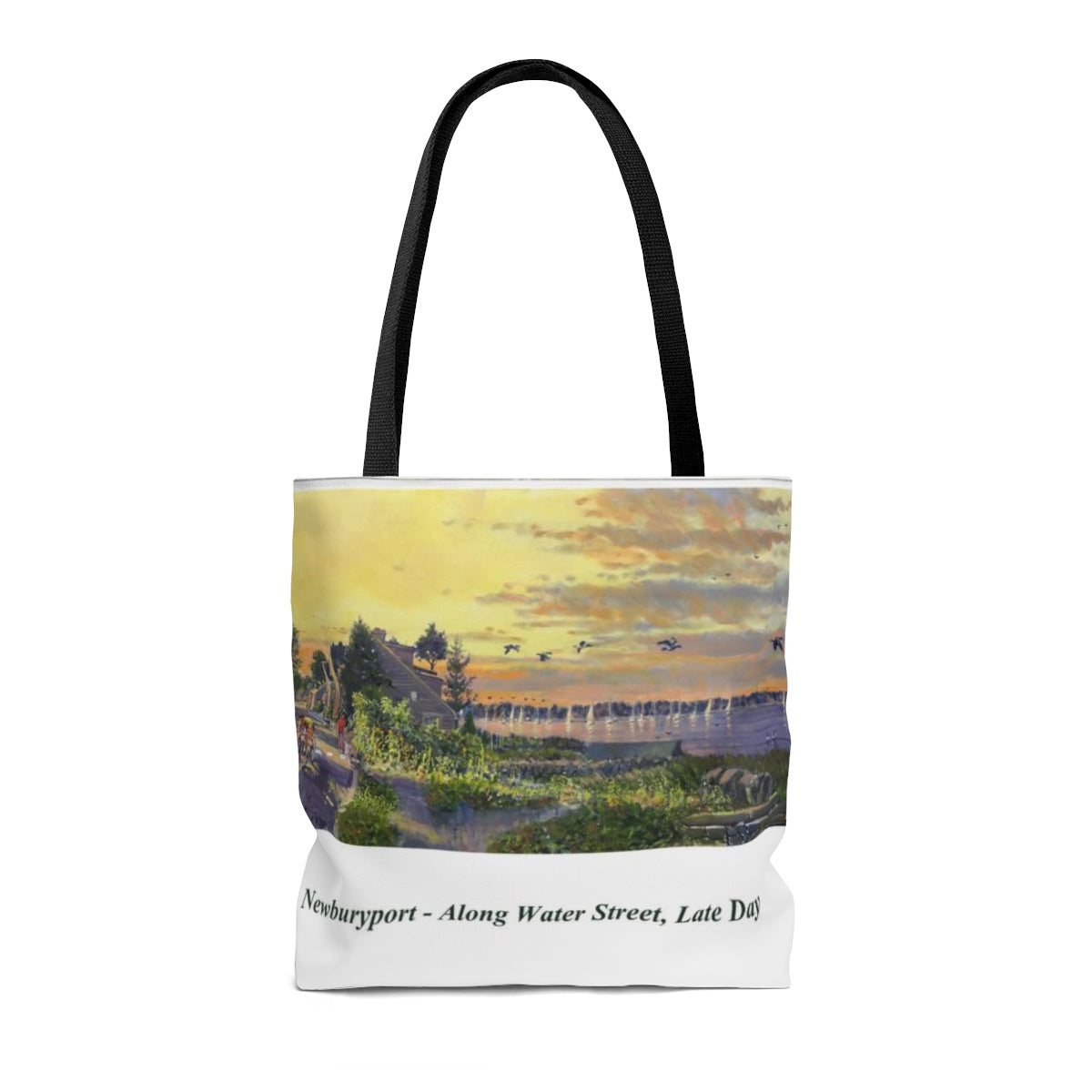 Along Water St Newburyport Tote Bag