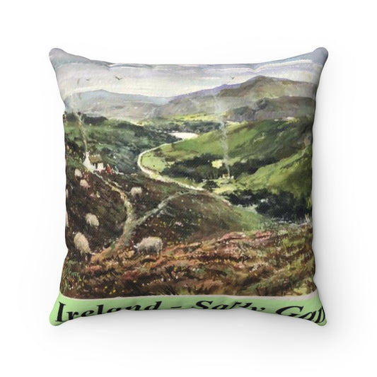 Sally Gap Square Pillow showing watercolor by Richard Burke Jones