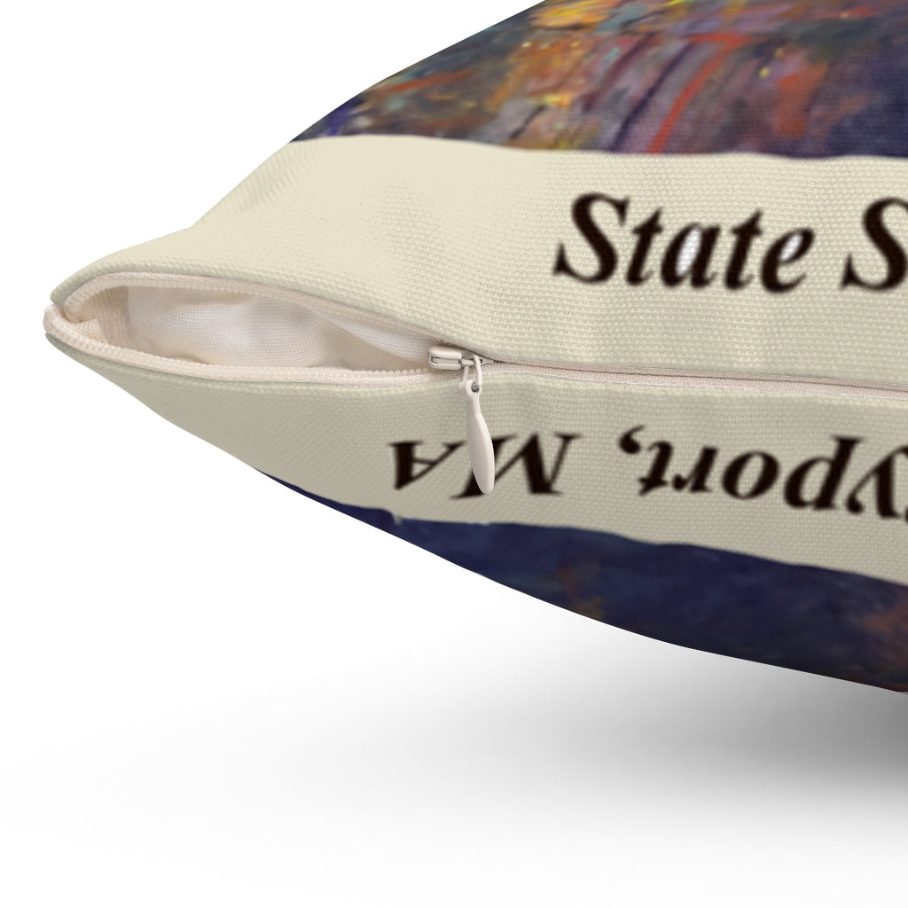 State Street Newburyport Square Pillow