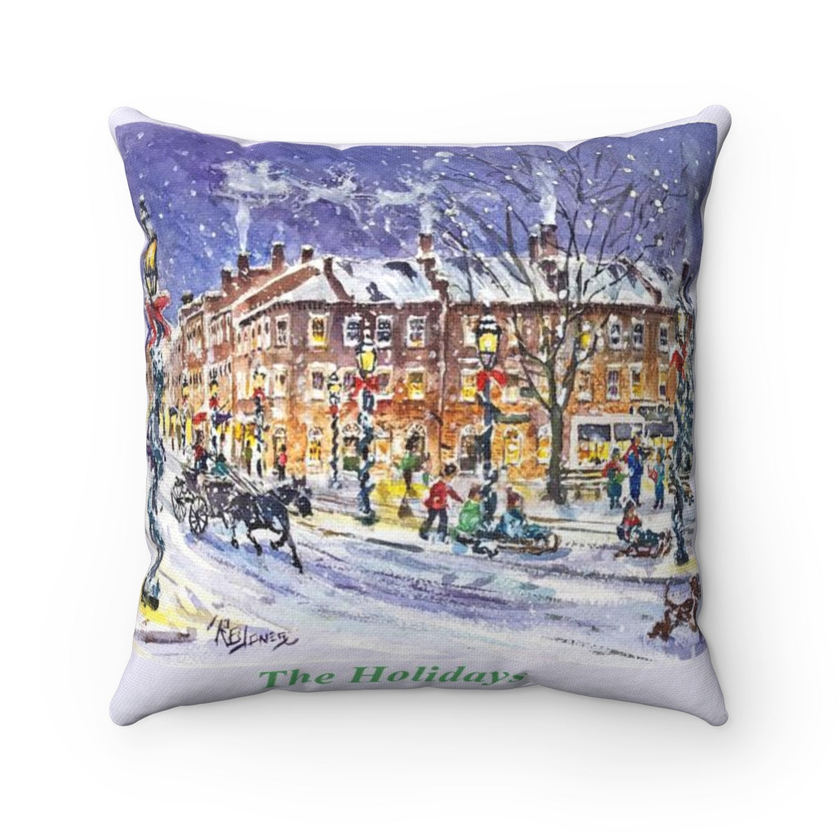 Holidays in Newburyport Square Pillow Case