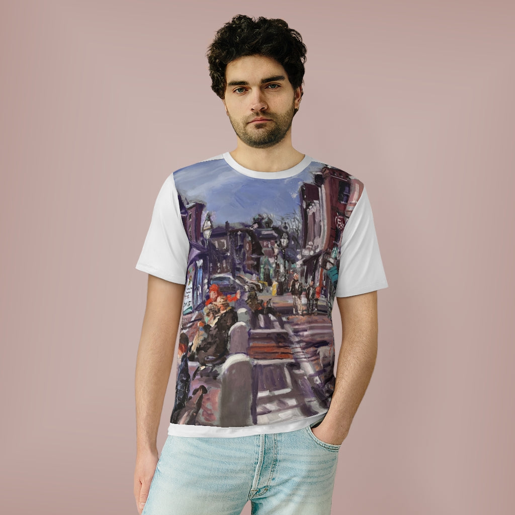 Market Square, Portsmouth, by Richard Burke Jones , Unisex AOP Cut & Sew T-Shirt