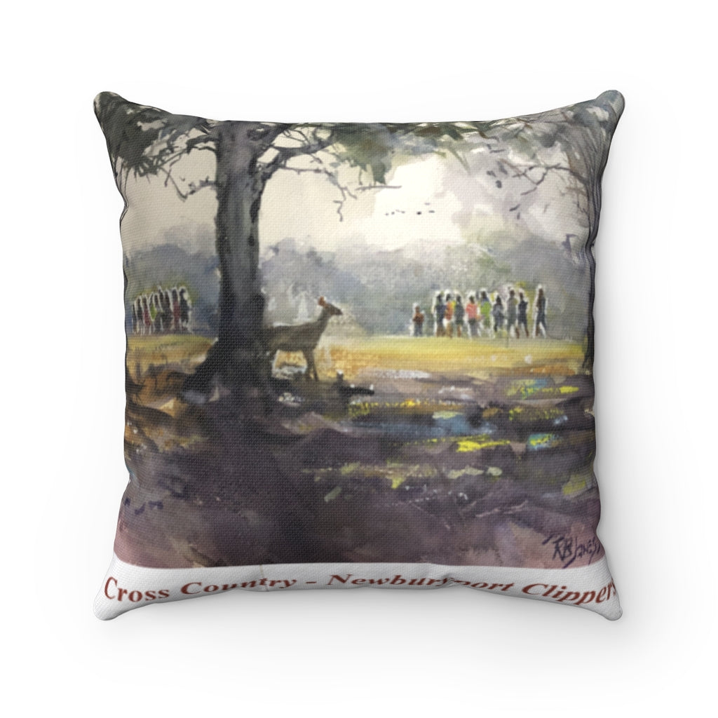 Nbpt XC Run in the Morning Spun Polyester Square Pillow