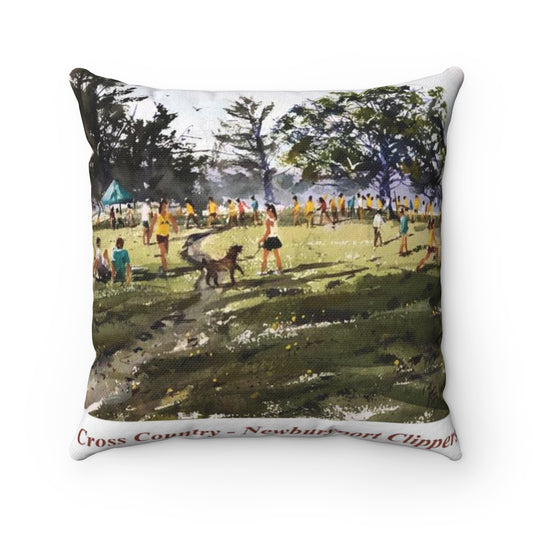 Newburyport Cross Country at Maudslay State Park - Spun Polyester Square Pillow