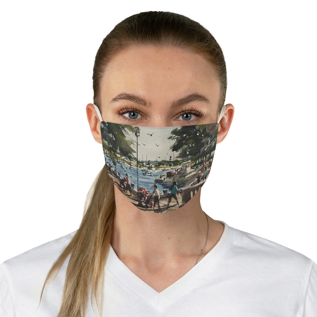 Fabric Face Mask showing “Newburyport Boardwalk”