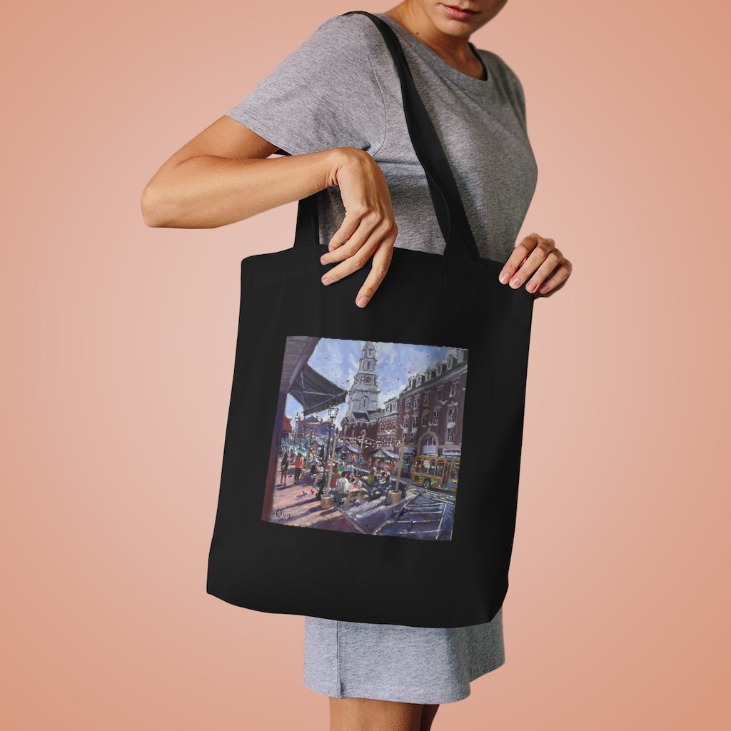 Market Square, Portsmouth, NH by Richard Burke Jones - Cotton Tote Bag