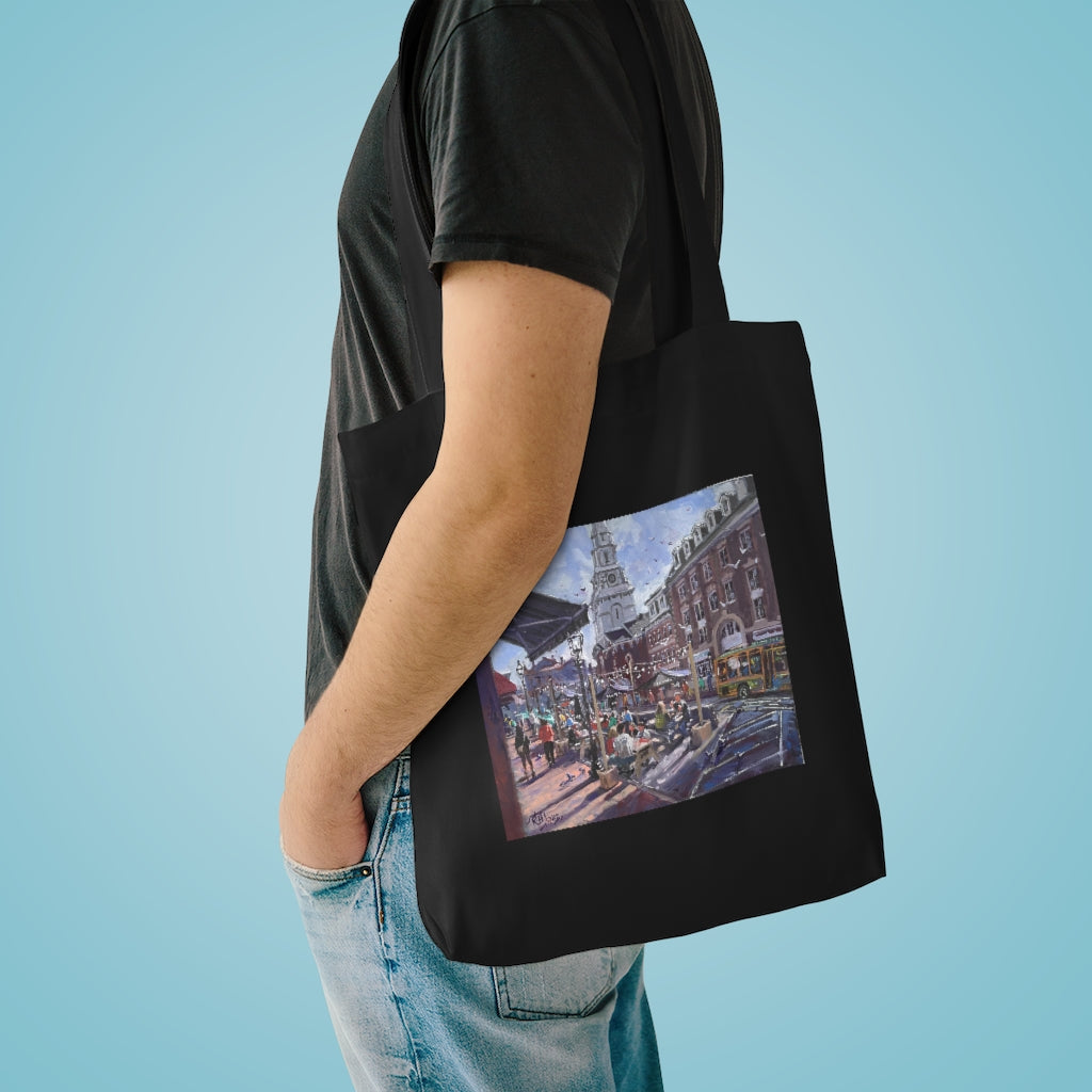 Market Square, Portsmouth, NH by Richard Burke Jones - Cotton Tote Bag