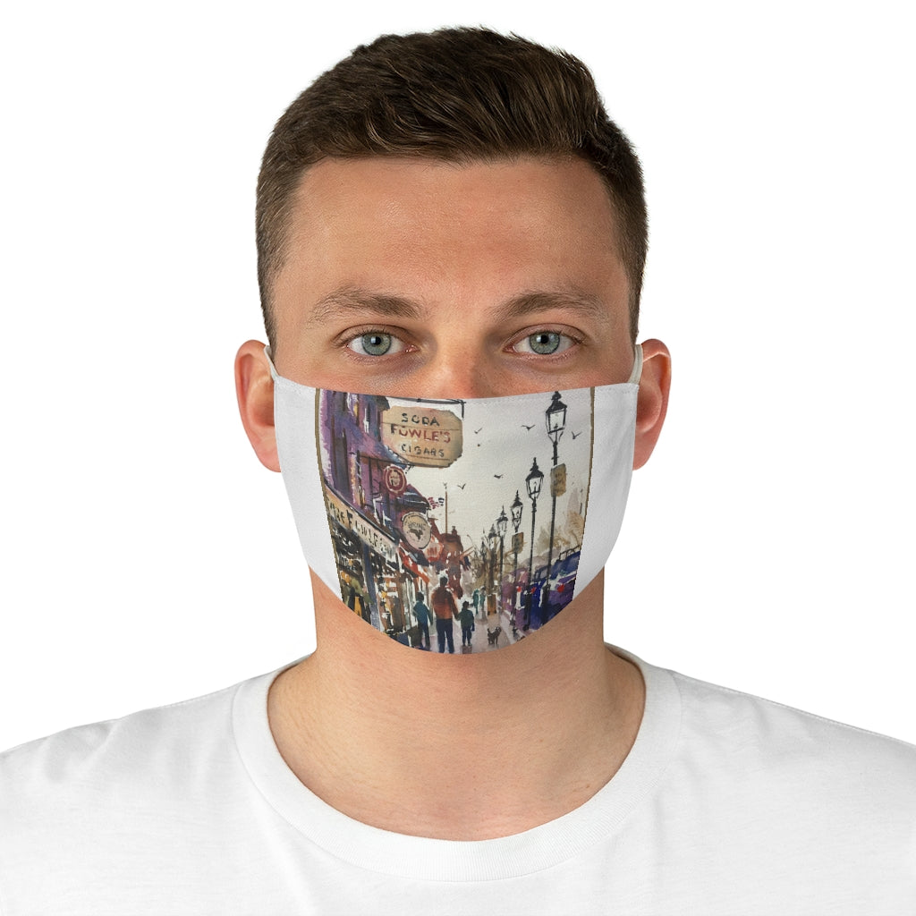 Fabric Face Mask showing “Fowles, State St”