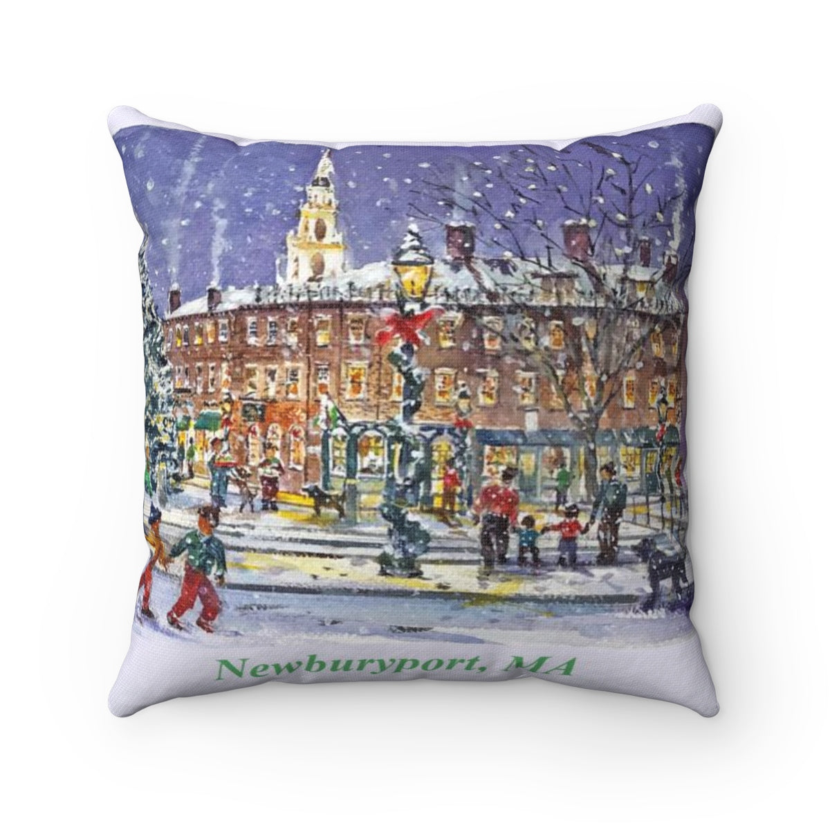 Holidays in Newburyport Square Pillow Case