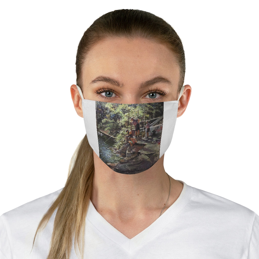 Fabric Face Mask Showing “Fishing at the Artichoke”