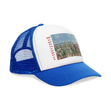 Mesh Cap showing the history painting of "Pleasant St to the Ships, Newburyport, 1860" by Richard Burke Jones