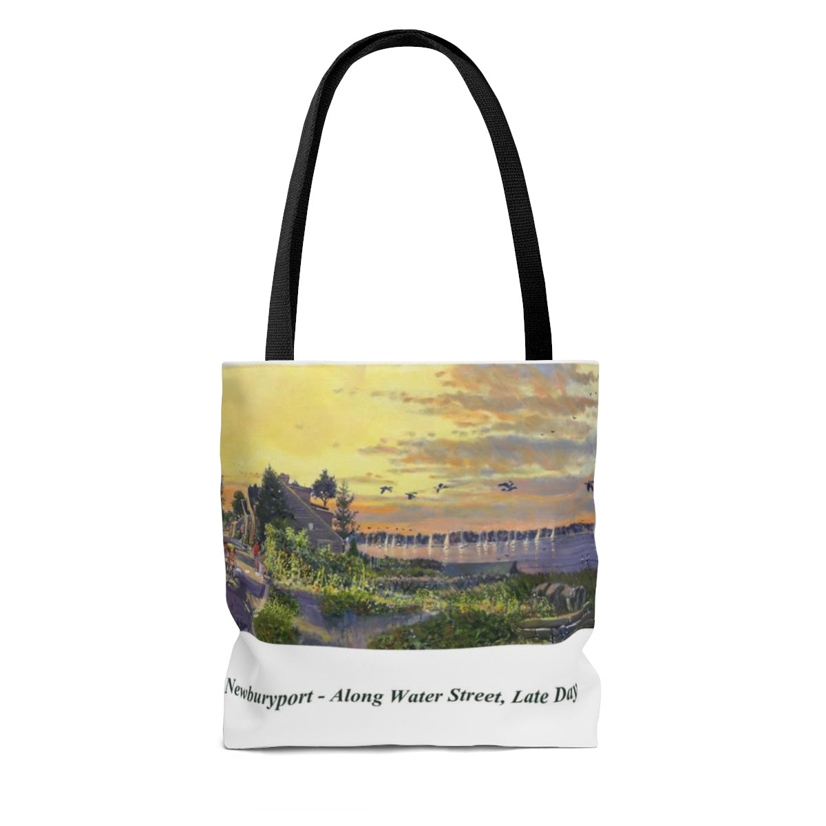 Along Water St Newburyport Tote Bag