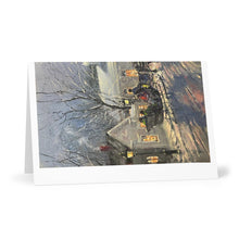 Greeting Cards (7 pcs) showing the painting "Christmas Village, Amesbury" by Richard Burke Jones