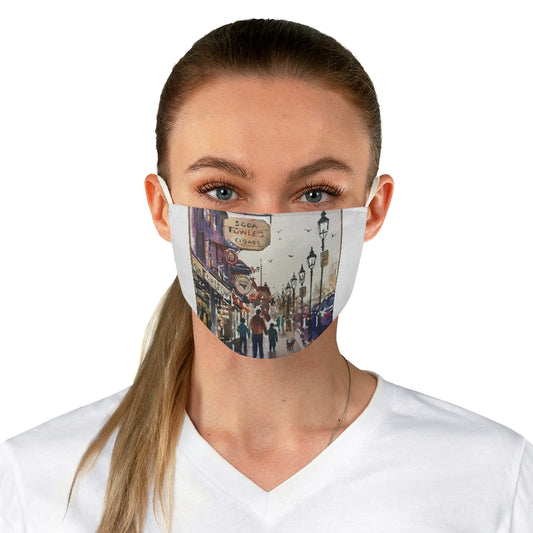 Fabric Face Mask showing “Fowles, State St”