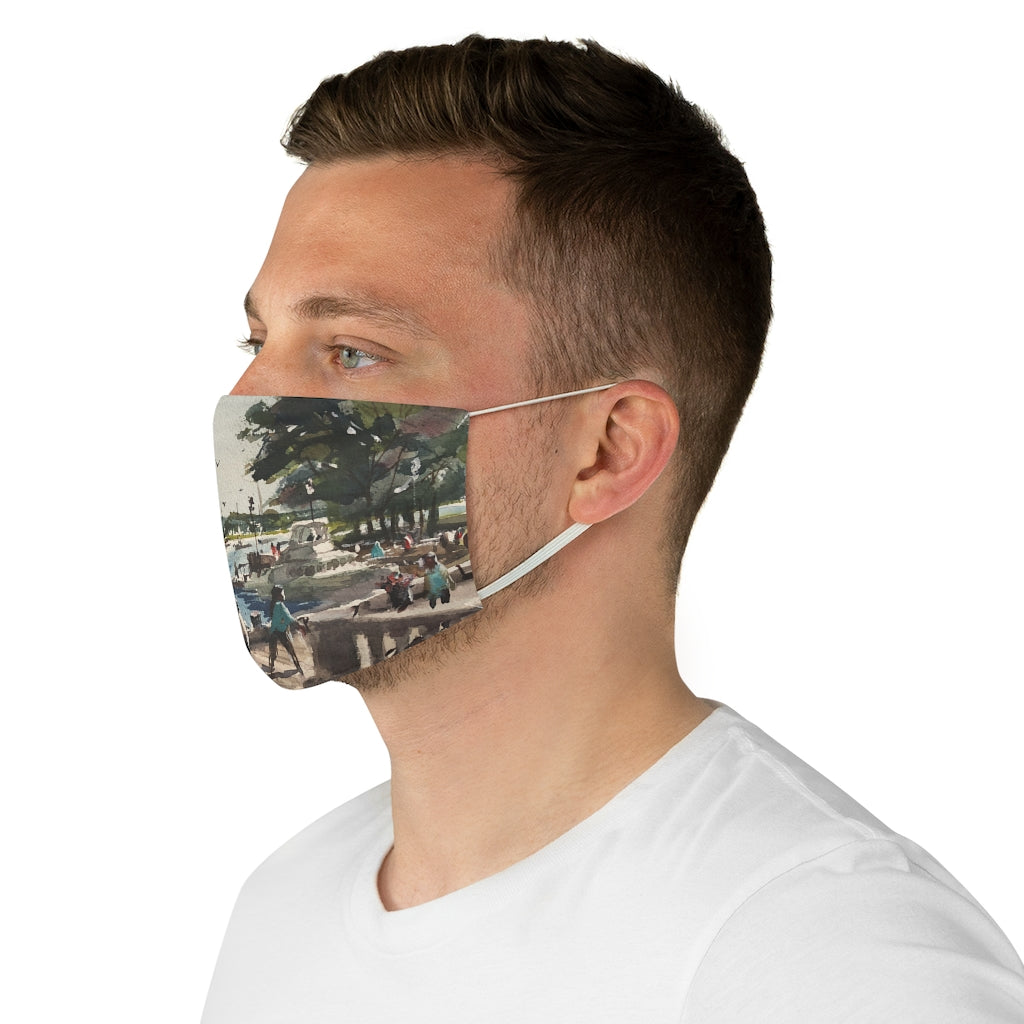 Fabric Face Mask showing “Newburyport Boardwalk”