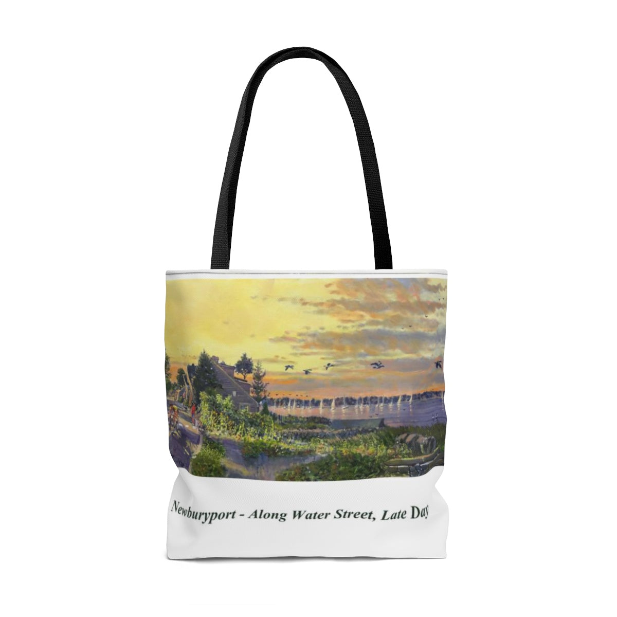 Along Water St Newburyport Tote Bag