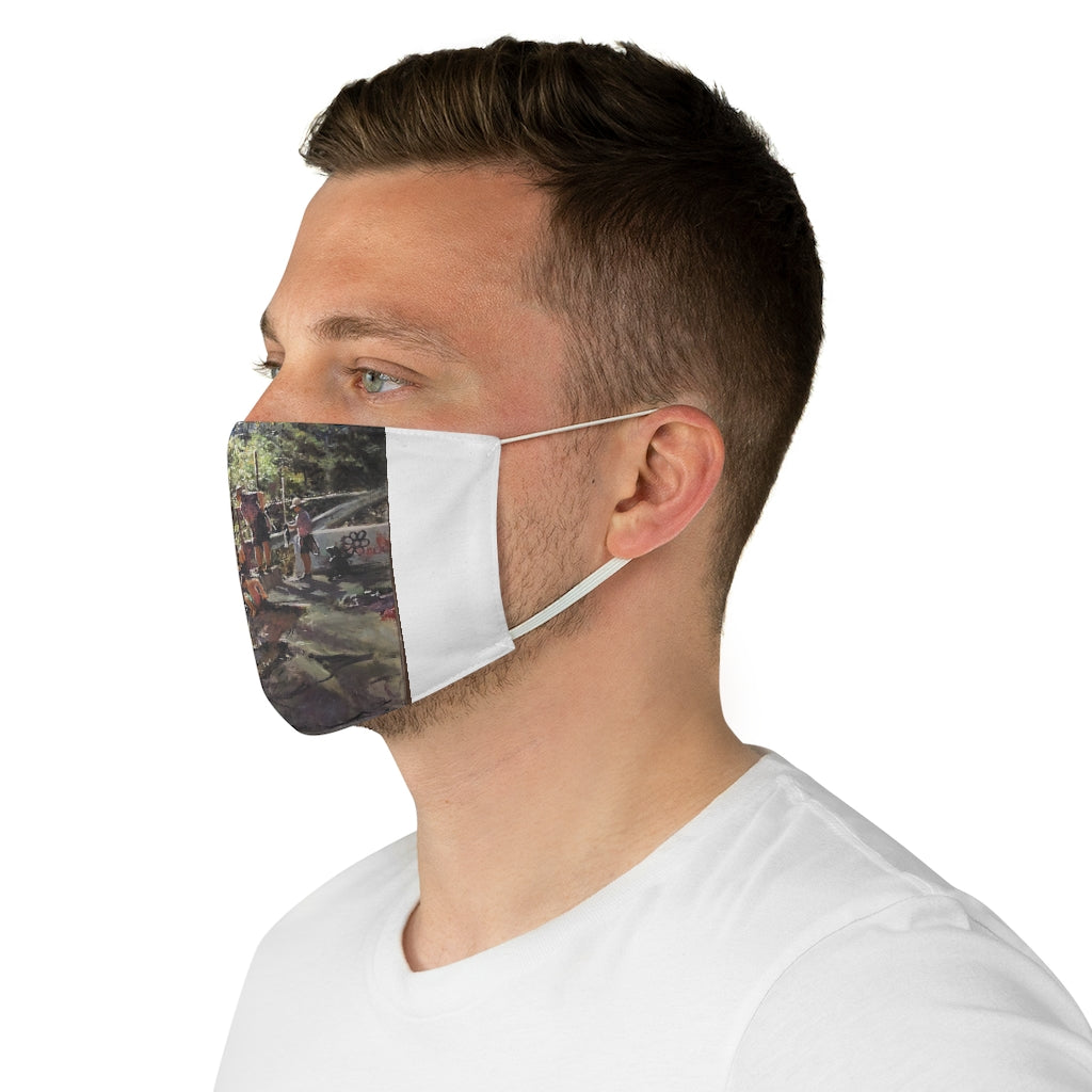 Fabric Face Mask Showing “Fishing at the Artichoke”