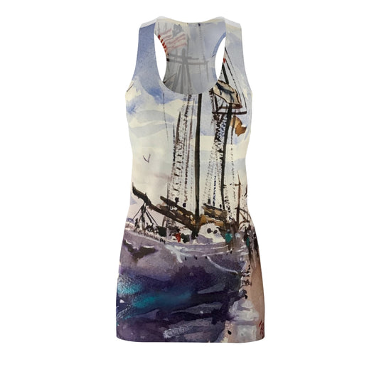 Alabama Tall Ship on Newburyport Boardwalk - Woman's Racerback Dress