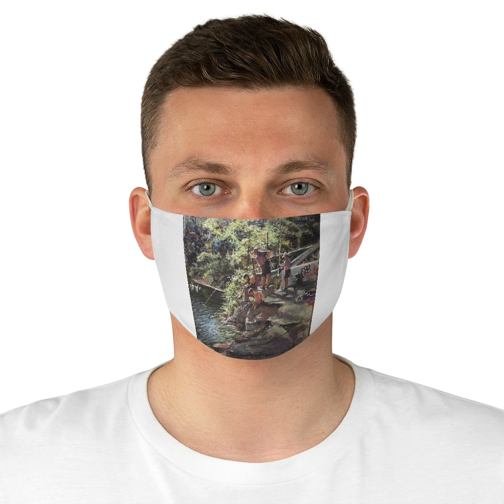 Fabric Face Mask Showing “Fishing at the Artichoke”