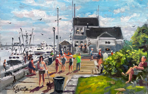 Boardwalk Downtown Newburyport. - Giclee Print, Signed and Numbered