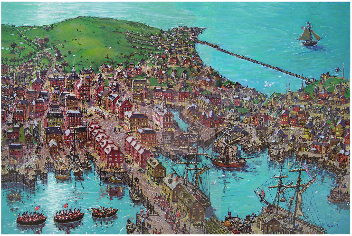 New! Boston Calendar showing the Paintings of Richard Burke Jones